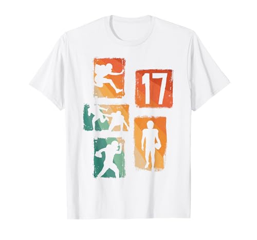 17. Geburtstag Jungs Retro American Football Spieler T-Shirt 17. Geburtstag Jungs Retro American Football Spieler T-Shirt von Retro American Football Geburtstag Junge Geschenk