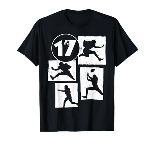 17. Geburtstag Jungs Retro American Football Spieler T-Shirt 17. Geburtstag Jungs Retro American Football Spieler T-Shirt von Retro American Football Geburtstag Junge Geschenk