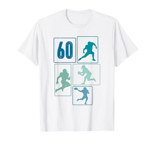 60. Geburtstag Jungs Retro American Football Spieler T-Shirt von Retro American Football Geburtstag Junge Geschenk