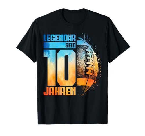 10. Geburtstag American Football Spieler 10 Jahre Junge Kind T-Shirt 10. Geburtstag American Football Spieler 10 Jahre Junge Kind T-Shirt von Retro American Football Junge Männer Geburtstag