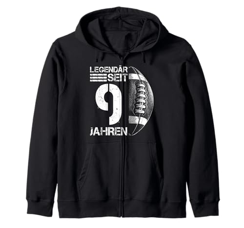 9. Geburtstag American Football Spieler 9 Jahre Junge Kinder Kapuzenjacke 9. Geburtstag American Football Spieler 9 Jahre Junge Kinder Kapuzenjacke von Retro American Football Junge Männer Geburtstag