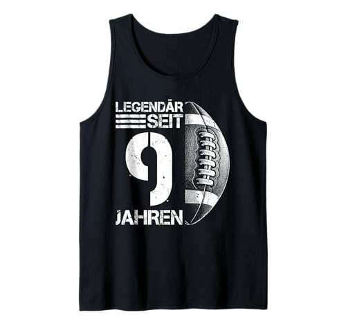 9. Geburtstag American Football Spieler 9 Jahre Junge Kinder Tank Top 9. Geburtstag American Football Spieler 9 Jahre Junge Kinder Tank Top von Retro American Football Junge Männer Geburtstag