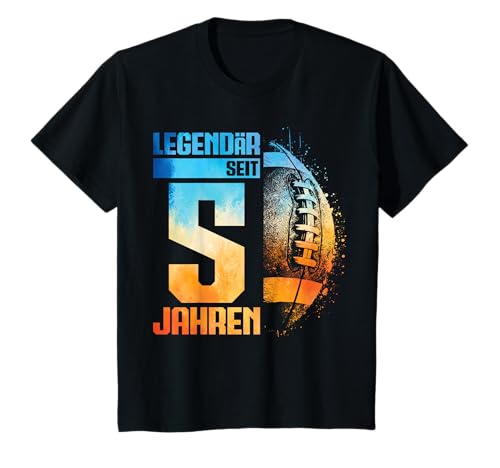 Kinder 5. Geburtstag American Football Spieler 5 Jahre Junge Kinder T-Shirt Kinder 5. Geburtstag American Football Spieler 5 Jahre Junge Kinder T-Shirt von Retro American Football Junge Männer Geburtstag