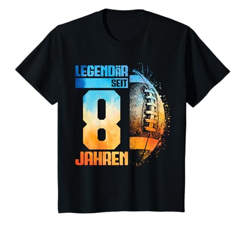 Kinder 8. Geburtstag American Football Spieler 8 Jahre Junge Kinder T-Shirt Kinder 8. Geburtstag American Football Spieler 8 Jahre Junge Kinder T-Shirt von Retro American Football Junge Männer Geburtstag