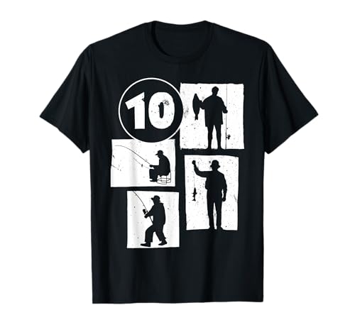 10. Geburtstag Jungs Retro Angler Angeln 10 Jahre alt T-Shirt 10. Geburtstag Jungs Retro Angler Angeln 10 Jahre alt T-Shirt von Retro Angler Angeln Geburtstag Junge Geschenk