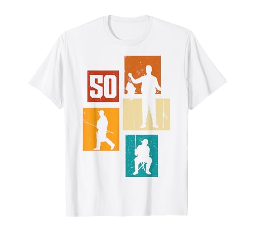 50. Geburtstag Männer Retro Angler Angeln 50 Jahre alt T-Shirt 50. Geburtstag Männer Retro Angler Angeln 50 Jahre alt T-Shirt von Retro Angler Angeln Geburtstag Junge Geschenk
