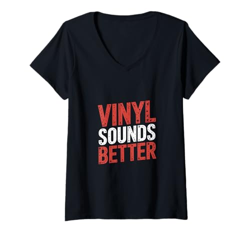 Damen Vinyl Sounds Better Analoger Musiksammler schätzen |- T-Shirt mit V-Ausschnitt Damen Vinyl Sounds Better Analoger Musiksammler schätzen |- T-Shirt mit V-Ausschnitt von Retro Audiophile Wertschätzung