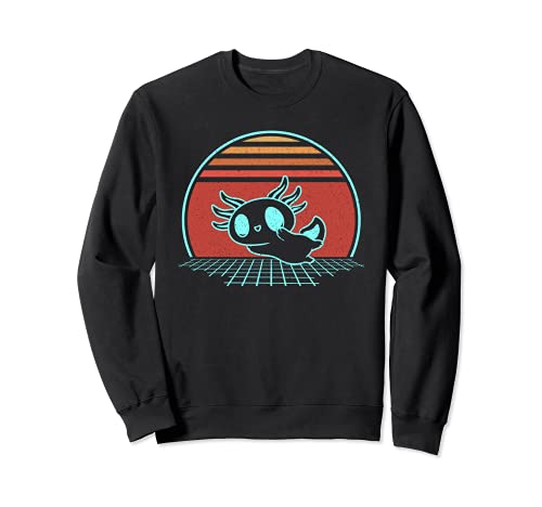 Axolotl Retro Vaporwave 80s 90s Synthwave Sweatshirt von Retro Axolotl Geschenke Kleidung & Accessoires