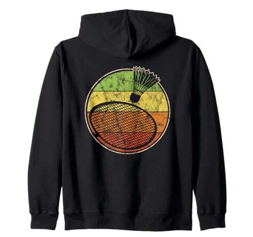 Vintage Badminton Federball und Schläger Herren Damen Kinder Kapuzenjacke von Retro Badminton Designs for Men Women Kids