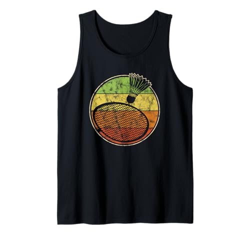 Vintage Badminton Federball und Schläger Herren Damen Kinder Tank Top von Retro Badminton Designs for Men Women Kids