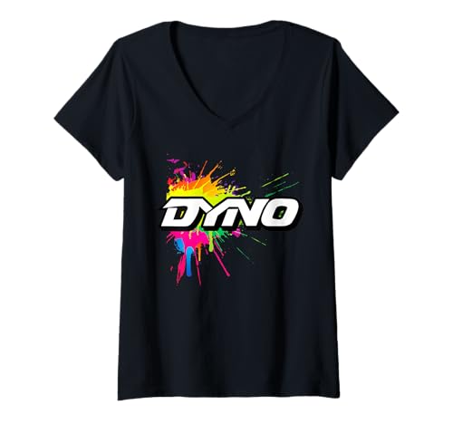 Damen Retro Basic Sport Buntes Zitat Dyno Funny Speed BMX T-Shirt mit V-Ausschnitt Damen Retro Basic Sport Buntes Zitat Dyno Funny Speed BMX T-Shirt mit V-Ausschnitt von Retro Basic Sport Colorful Quote Dyno Funny Speed