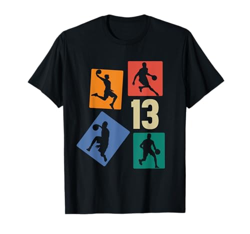 13. Geburtstag Basketball Spieler 13. Jahre Jungs Retro T-Shirt 13. Geburtstag Basketball Spieler 13. Jahre Jungs Retro T-Shirt von Retro Basketball Geburtstag Junge Spieler Geschenk