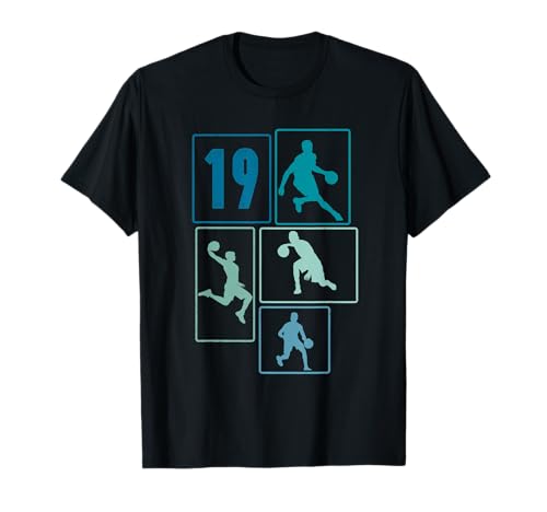 19. Geburtstag Basketball Spieler 19. Jahre Jungs Retro T-Shirt von Retro Basketball Geburtstag Junge Spieler Geschenk