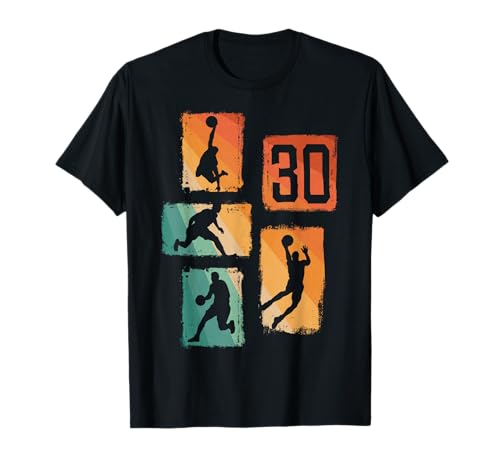 30. Geburtstag Basketball Spieler 30. Jahre Männer Retro T-Shirt 30. Geburtstag Basketball Spieler 30. Jahre Männer Retro T-Shirt von Retro Basketball Geburtstag Junge Spieler Geschenk