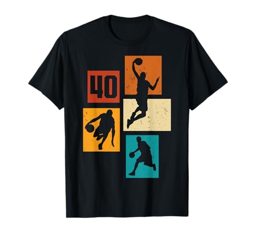 40. Geburtstag Basketball Spieler 40. Jahre Männer Retro T-Shirt 40. Geburtstag Basketball Spieler 40. Jahre Männer Retro T-Shirt von Retro Basketball Geburtstag Junge Spieler Geschenk