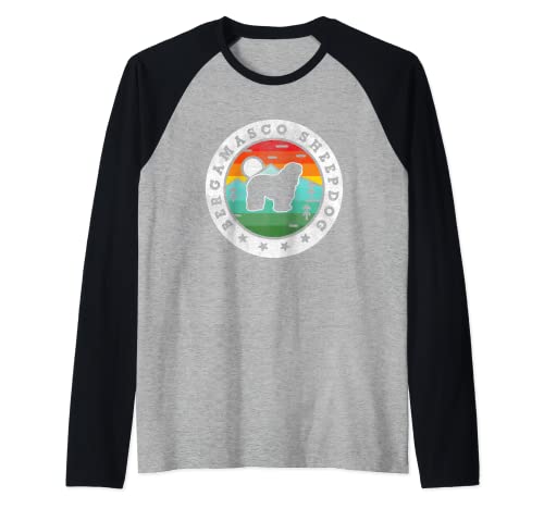 Vintage Bergamasco Schäferhund Retro Hund Mama Papa Raglan Vintage Bergamasco Schäferhund Retro Hund Mama Papa Raglan von Retro Bergamasco Sheepdog Love
