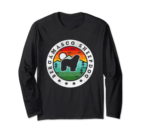 Vintage Bergamasco Sheepdog Retro Hund Mama Papa Langarmshirt Vintage Bergamasco Sheepdog Retro Hund Mama Papa Langarmshirt von Retro Bergamasco Sheepdog Love