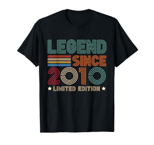 15 Jahre alte Legende seit 2010 15. Geburtstag für Jungen und Mädchen T-Shirt von Retro Birthday Bday Ideas Store