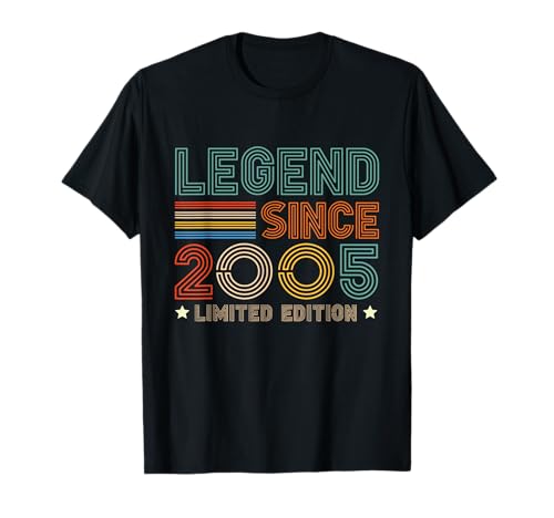 20 Jahre alte Legende seit 2005 20. Geburtstag für Jungen und Mädchen T-Shirt 20 Jahre alte Legende seit 2005 20. Geburtstag für Jungen und Mädchen T-Shirt von Retro Birthday Bday Ideas Store