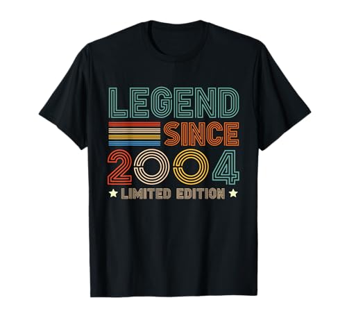 21 Jahre alte Legende seit 2004 21. Geburtstag für Jungen und Mädchen T-Shirt 21 Jahre alte Legende seit 2004 21. Geburtstag für Jungen und Mädchen T-Shirt von Retro Birthday Bday Ideas Store