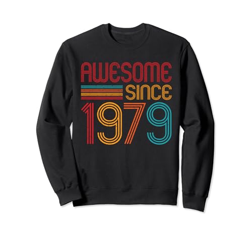 Awesome Since 1979 Vintage 1979 Men Women Birth Of Birthday Sweatshirt von Retro Birthday Funny Gifts Mens Womens Vintage Co.
