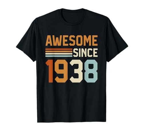 87-jährige Geburtstagsgeschenke 87 Jahre alt, Männer und Frauen 1938 87. Geburtstag T-Shirt von Retro Birthday Gifts Co.