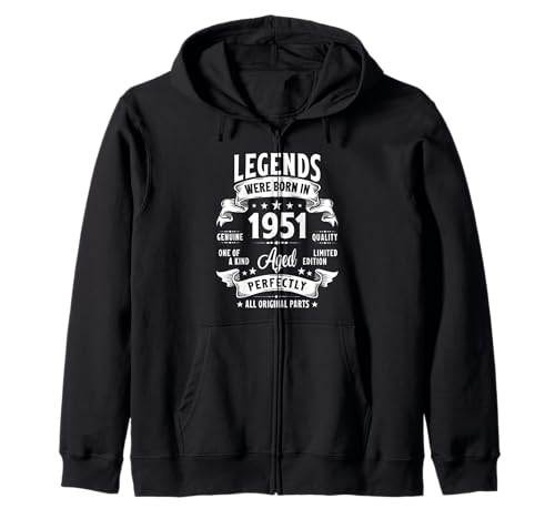 Vintage 1951 74 Year Old Gifts For Men Women 74th Birthday Kapuzenjacke Vintage 1951 74 Year Old Gifts For Men Women 74th Birthday Kapuzenjacke von Retro Birthday Gifts Co.