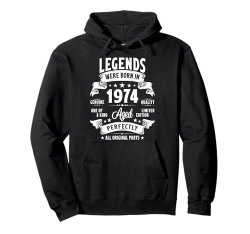 Vintage 1974 51 Year Old Gifts For Men Women 51st Birthday Pullover Hoodie Vintage 1974 51 Year Old Gifts For Men Women 51st Birthday Pullover Hoodie von Retro Birthday Gifts Co.