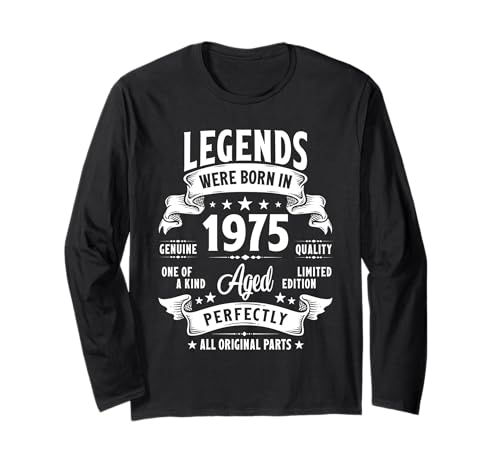 Vintage 1975 50 Year Old Gifts For Men Women 50th Birthday Langarmshirt Vintage 1975 50 Year Old Gifts For Men Women 50th Birthday Langarmshirt von Retro Birthday Gifts Co.