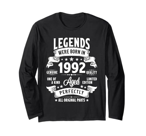 Vintage 1992 33 Jahre alte Geschenke für Männer Frauen 33. Geburtstag Langarmshirt Vintage 1992 33 Jahre alte Geschenke für Männer Frauen 33. Geburtstag Langarmshirt von Retro Birthday Gifts Co.