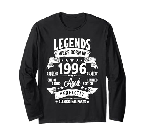 Vintage 1996 29 Jahre alte Geschenke für Männer Frauen 29. Geburtstag Langarmshirt Vintage 1996 29 Jahre alte Geschenke für Männer Frauen 29. Geburtstag Langarmshirt von Retro Birthday Gifts Co.