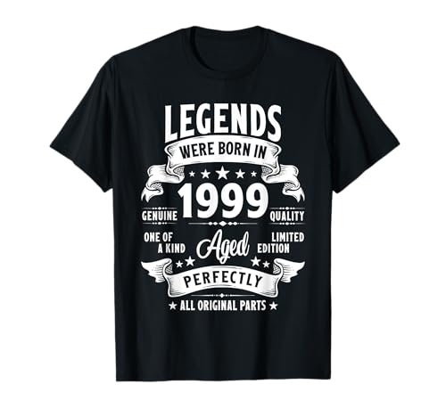Vintage 1999 26 Jahre alte Geschenke für Männer Frauen 26. Geburtstag T-Shirt Vintage 1999 26 Jahre alte Geschenke für Männer Frauen 26. Geburtstag T-Shirt von Retro Birthday Gifts Co.
