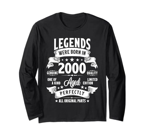 Vintage 2000 25 Jahre alte Geschenke für Männer Frauen 25. Geburtstag Langarmshirt Vintage 2000 25 Jahre alte Geschenke für Männer Frauen 25. Geburtstag Langarmshirt von Retro Birthday Gifts Co.