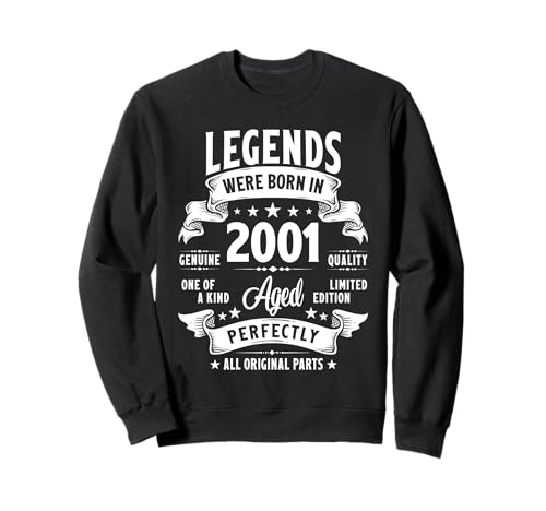 Vintage 2001 24 Jahre alte Geschenke für Männer Frauen 24. Geburtstag Sweatshirt Vintage 2001 24 Jahre alte Geschenke für Männer Frauen 24. Geburtstag Sweatshirt von Retro Birthday Gifts Co.