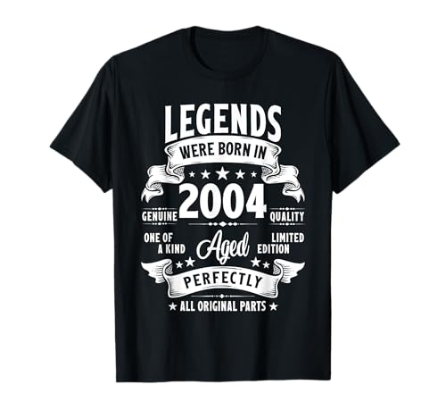 Vintage 2004 21 Jahre alte Geschenke für Männer Frauen 21. Geburtstag T-Shirt Vintage 2004 21 Jahre alte Geschenke für Männer Frauen 21. Geburtstag T-Shirt von Retro Birthday Gifts Co.