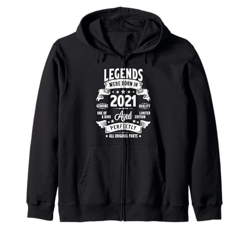 Vintage 2021 4 Jahre alte Geschenke für Jungen Mädchen 4. Geburtstag Kapuzenjacke Vintage 2021 4 Jahre alte Geschenke für Jungen Mädchen 4. Geburtstag Kapuzenjacke von Retro Birthday Gifts Co.
