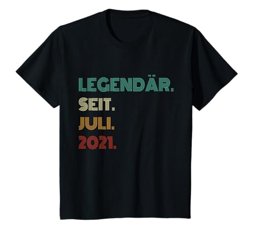Kinder 4 Years Old Legendär Seit Juli 2021 4th Birthday T-Shirt Kinder 4 Years Old Legendär Seit Juli 2021 4th Birthday T-Shirt von Retro Birthday Smart Store