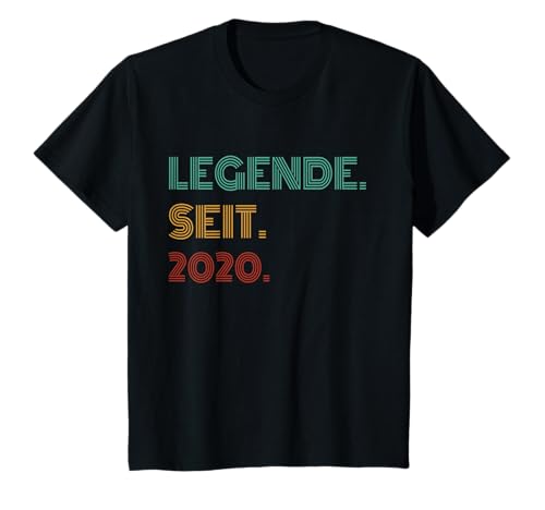 Kinder 5 Years Old Legende Seit 2020 5th Birthday T-Shirt von Retro Birthday Smart Store