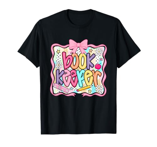 Buchhalter mit Schleife, für Damen und Mädchen T-Shirt Buchhalter mit Schleife, für Damen und Mädchen T-Shirt von Retro Bookkeeper Back To School Teacher