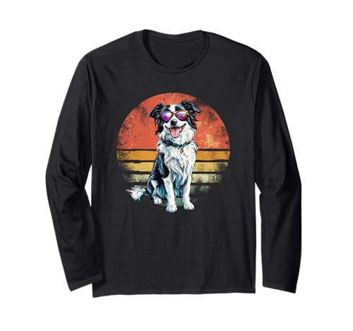 Herren Border Collie Dog Lover Vintage Best Border Collie Dad Langarmshirt Herren Border Collie Dog Lover Vintage Best Border Collie Dad Langarmshirt von Retro Border collie Dad Dog Border collie