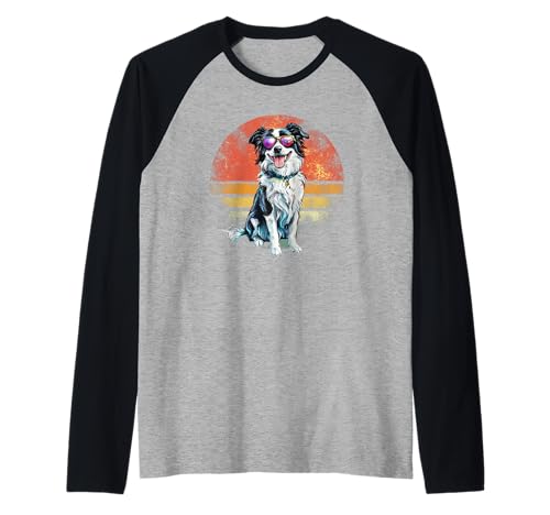 Herren Border Collie Dog Lover Vintage Best Border Collie Dad Raglan Herren Border Collie Dog Lover Vintage Best Border Collie Dad Raglan von Retro Border collie Dad Dog Border collie
