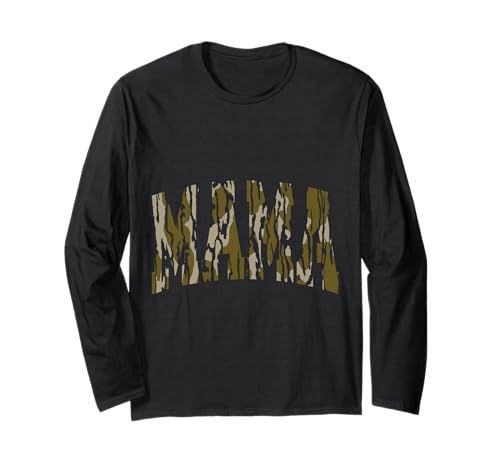 Retro Bottomland Camo Jagd Mama Old Camo Mama Muttertag Langarmshirt Retro Bottomland Camo Jagd Mama Old Camo Mama Muttertag Langarmshirt von Retro Bottomland Camo Hunting Mama Mother's Day