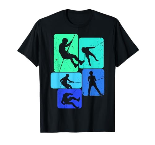 Abseilling T-Shirt für Kletterer | Retro Boys Rappelling T-Shirt von Retro Boys Rappelling Shirts
