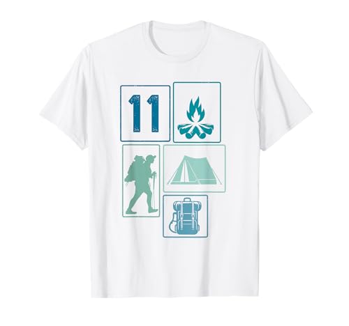 11. Geburtstag Camping 11 Jahre Jungs Retro Camper Wandern T-Shirt 11. Geburtstag Camping 11 Jahre Jungs Retro Camper Wandern T-Shirt von Retro Camping Geburtstag Jungs Männer Geschenk