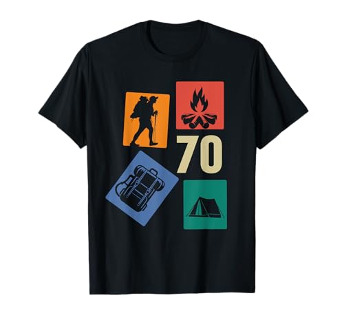70. Geburtstag Camping 70 Jahre Männer Retro Camper Wandern T-Shirt 70. Geburtstag Camping 70 Jahre Männer Retro Camper Wandern T-Shirt von Retro Camping Geburtstag Jungs Männer Geschenk