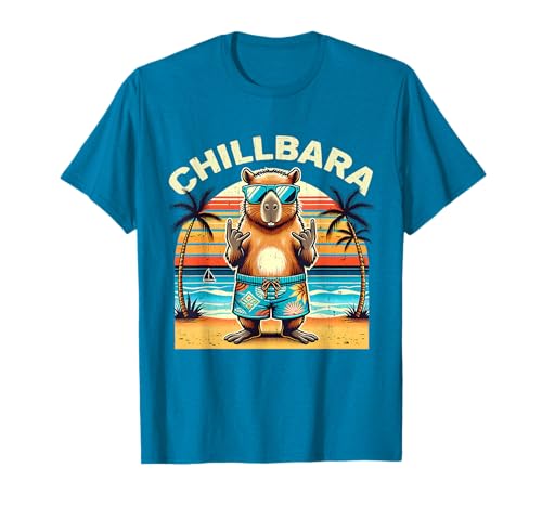 Capybara lustiges Chillbara Capy Lover Wasserschwein Jungen T-Shirt von Retro Capybara Liebhaber Spruch lustig Männer