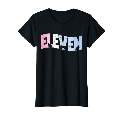 11 Jahre alte süße Katze Geburtstag Mädchen 11. B-Day T-Shirt 11 Jahre alte süße Katze Geburtstag Mädchen 11. B-Day T-Shirt von Retro Cat Themed Girls Birthday Designs