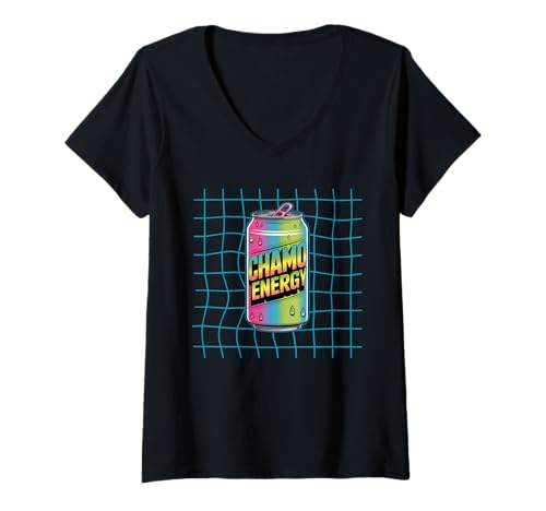 Damen Retro Chamo Energy Born to Be Venezuelan T-Shirt mit V-Ausschnitt Damen Retro Chamo Energy Born to Be Venezuelan T-Shirt mit V-Ausschnitt von Retro Chamo Energy Souvenirs and More