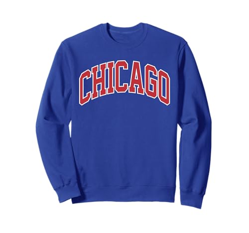 Retro Chicago Throwback Classic Chicago Herren Damen Rot Blau Sweatshirt Retro Chicago Throwback Classic Chicago Herren Damen Rot Blau Sweatshirt von Retro Chicago Tees - Vintage Chicago Throwbacks