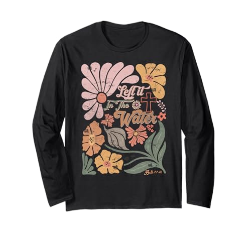 Boho Retro Christian Left It In The Water Herren Damen Kinder Langarmshirt von Retro Christian Left It In The Water